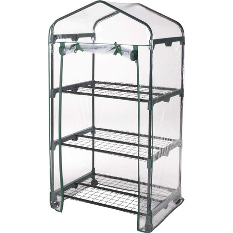 Serre Meuble à 3 étagères avec roulettes et bâche imperméable 69 x 49 x 128 cm 647/65 (1/5)