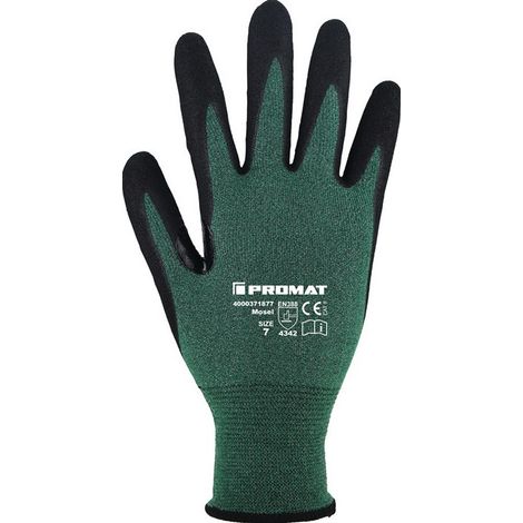 Gant de protection contre les coupures Mosel taille 7 vert/noir EN 388 HDPE/fibre de verre/mousse de nitrile 10 paires PROMAT (Par 10)