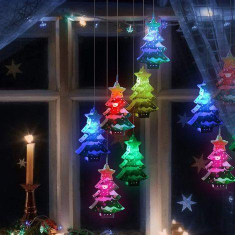 Carillon solaire de Noël pour extérieur, étanche, à LED, avec lumière à couleurs changeantes, pour terrasse, jardin ou maison. (1/3)