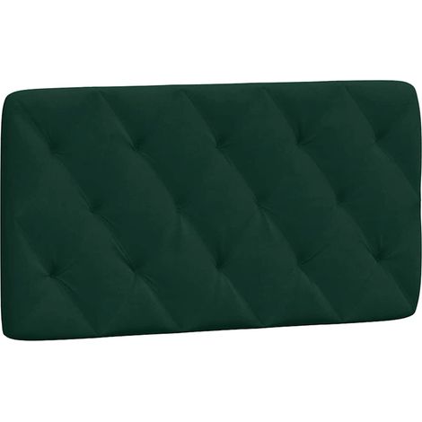 Coussin de tête de lit vert foncé 100 cm velours (1/5)
