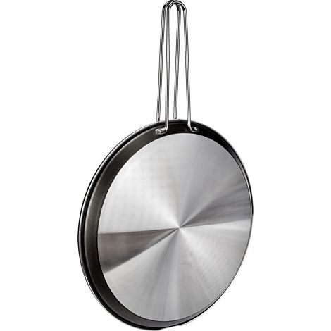 Frabosk Girafrittata Hamburghiera Tostiera CASALINGHI Doppio Grill Antiaderente cm30 Utensili da Cucina, Alluminio, Argento, 30 cm