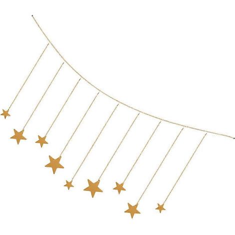 Guirlande de 3 étoiles décoratives à suspendre au mur, couleur orange (1/5)