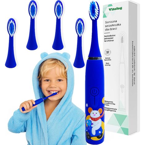 BC Elektrische Schallzahnbürste für Kinder + 4 Bürstenköpfe