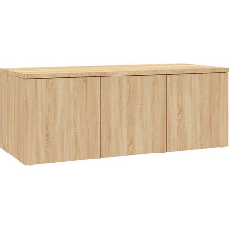Mobile TV multimediale scaffale per televisione televisore buffet sala da pranzo soggiorno camera da letto rovere Sonoma 80 x 34 x 30 cm derivati del legno marrone 020027537