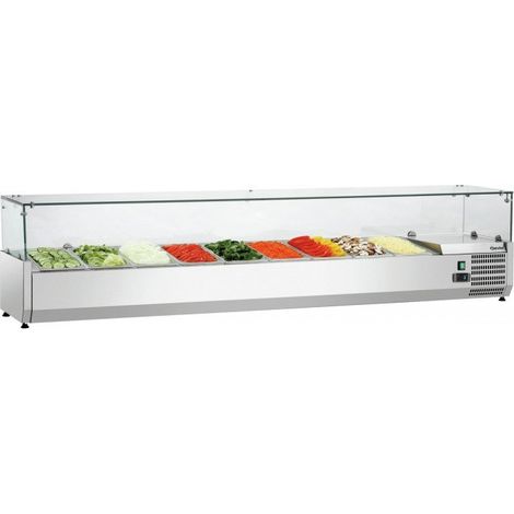 Présentoir réfrigéré 9 x GN 1/3, 190 W, 220 V - MONO, à assembler