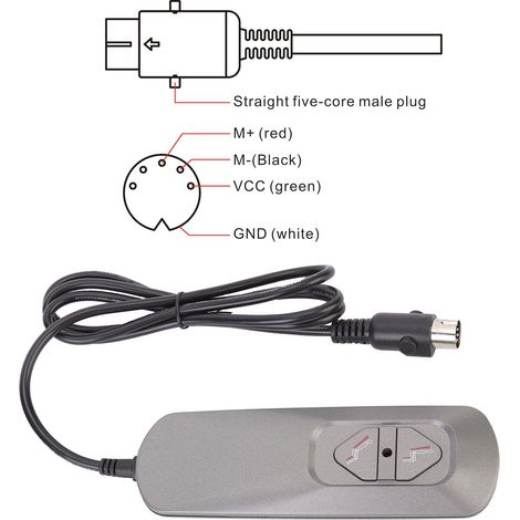 [Fernbedienung für Elektrorollstühle] Schaltersteuerung ABS 5V 5A [2 Tasten für die Sitzverstellung] (1/5)