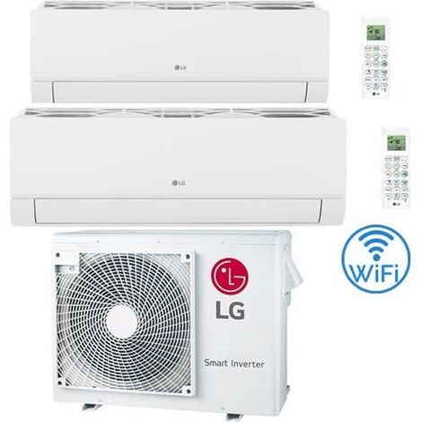 Klimaanlage LG Dualcool Libero Smart R32 Wifi Dual Split Dual Inverter 12000 + 18000 BTU mit E.U. MU3R19 Klasse A+++/A++ NEU 2026