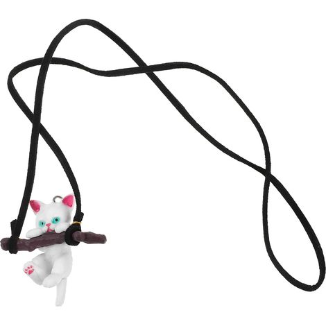 Collier Chat en Résine Solide et Pratique, Ornement Suspendu pour de Voiture, Accessoire Auto Stylé et Adorable - MMCD-ZGL-05202 (1/2)