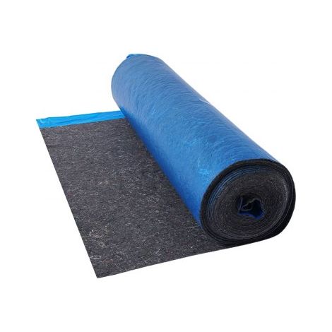 Base para Suelo Laminado 18,6 m²/Rollo con Barrera de Vapor Integrada, Película Fibra y PE Alta Resistencia, Insonorizante y Antirruido, para Suelos de Madera, 18600 x 1000 x 3 mm, Azul (1/5)