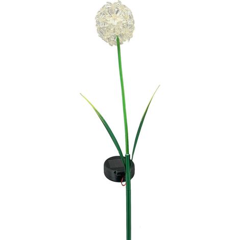 Fiore decorativo a LED su stelo, bianco, altezza 70 cm