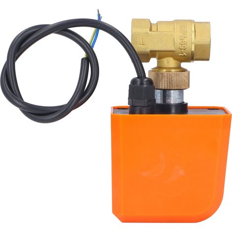 Vanne à billes motorisée 2 fils 2 voies fermeture auto DN15 laiton ABS moteur synchrone AC220V (1/5)