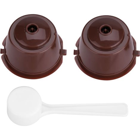 wiederverwendbare Kaffeekapselfilter aus Edelstahl 304 und lebensmittelechtem PP (braun) (1/5)