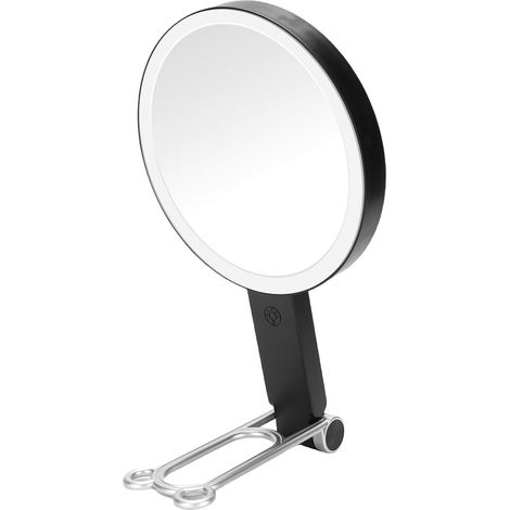 Miroir de Maquillage LED, Miroir Grossissant Double Face 1X 20X avec 64 Commandes Tactiles LED 3 Modes D'éclairage, pour Voyage, Salle de Bain, Chambre à Coucher, Dortoir (Black) (1/5)