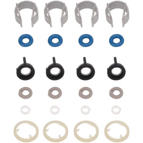 Kit de Réparation de Joints D'injecteur de Carburant, 4 Jeux de Joints Toriques de Réparation D'injecteurs de Carburant en Caoutchouc Métal 06H998907B de Remplacement pour A3 A4 A5 (1/5)