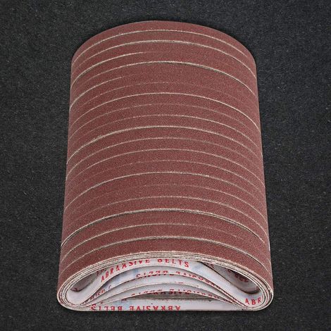 Bandes Abrasives, Ponceuses à Bande 100 Pièces Bandes Abrasives Ceinture Puissance Doigt Lime Ponceuse Ponçage Abrasif Bandes de Polissage Ponceuse à Bande 22 Cm X 0,63 (1/5)