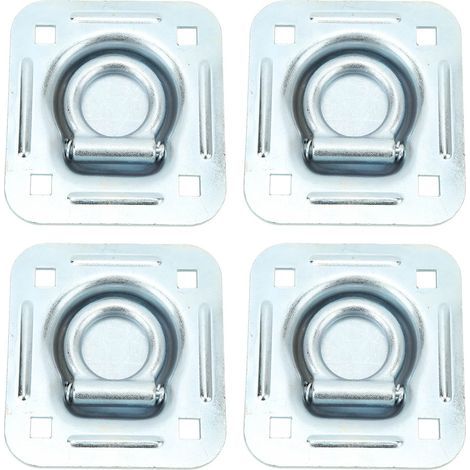 Ancrages D'arrimage Robustes à Montage encastré, 4 Anneaux D'arrimage 124x114mm pour Remorques de Fourgonnettes, Gain de Place. (1/5)