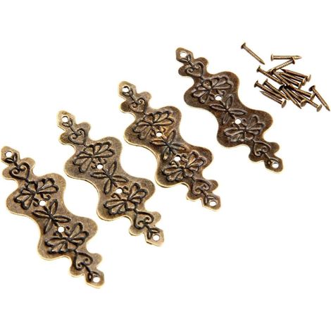 Protections d'angle métalliques, vintage (lot de 4, 56 x 20 mm) (1/5)