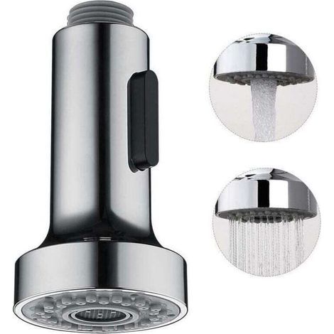 [JAMAIS UTILISÉ] Douchette pour Robinet Cuisine Douchette 2 Modes Tête Robinet Cuisine Douchette Remplacement Douchette pour Rétractable Mitigeur Cuisine,Chromé ,G1/2".. (1/3)