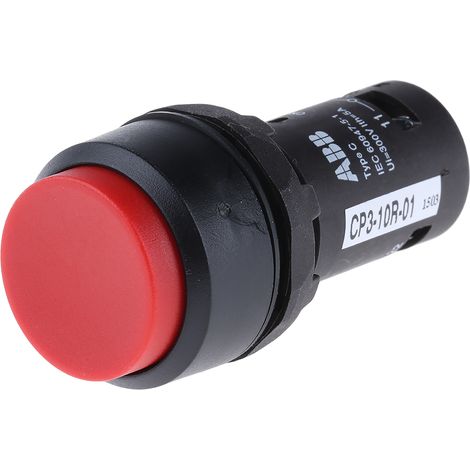 Bouton-poussoir ABB Rouge , Momentané, Compact, NF ( Prix pour 1 ) (1/2)