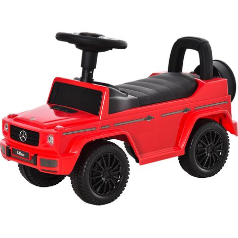 Camion porteur enfant Mercedes Benz 12-36 mois avec coffre klaxon phares rouge