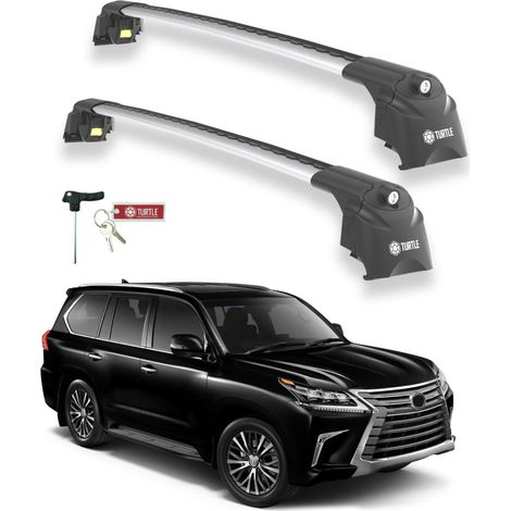 TURTLE kompatibel mit Lexus Lx (J200) 2016-2021 Dachträger Air2 Grau (1/5)