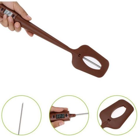 Thermometre Chocolat - Sonde Metal Avec Affichage Numerique 20 A 320 °C - Spatule Integrée Pour Tempere Et Melanger - 1 Piece (1/5)