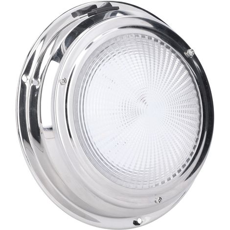 Plafonnier LED 12V avec dôme, lampe de lecture, blanc chaud, étanche à la poussière et haute luminosité, pour yacht, camping-car et bus. (1/5)