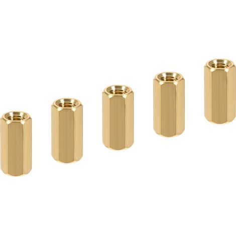 distanziali M5, dadi distanziatori esagonali in ottone per PCB, mantengono l'altezza costante, eccellenti per schede madri, circuiti stampati, componenti elettronici (color oro, 15 mm) (1/5)