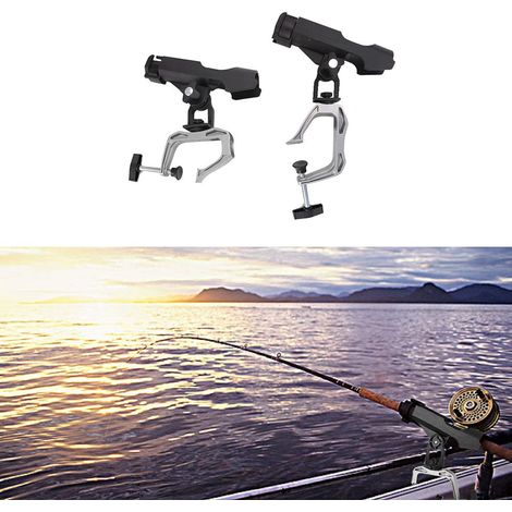 Support de canne à pêche réglable à 360° pour kayak, bateau, canoë ou radeau. (1/5)