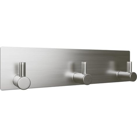 Ganchos autoadhesivos de acero inoxidable para toallas: ganchos de pared resistentes para uso en el baño. (1/5)