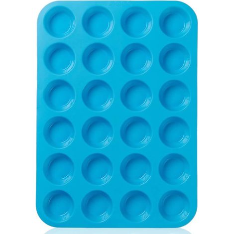 Moule à Muffin Silicone pour 24 Muffins Pâtisserie Anti-adhésif, Cupcakes, Brownies, Gateaux,Parent,- (1/5)