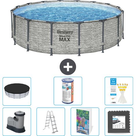 Bestway Steel Pro MAX Rund - 488x122 cm - 8-teilig S563