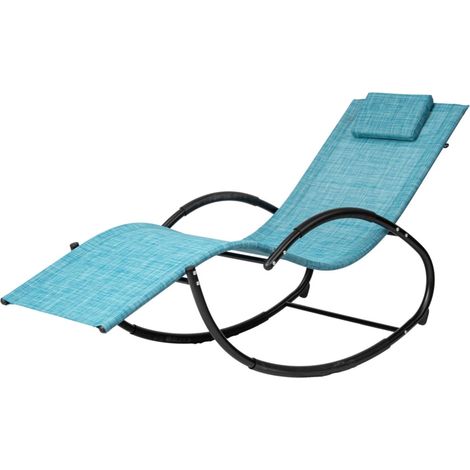 sdraio a dondolo da esterno eurogarden "relaxing" azzurro melange 64x160x81 cm (1/4)