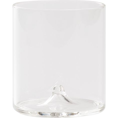 Discobolo Tumbler Set 4 Bicchieri in Vetro Borosilicato Soffiato a Mano Trasparente 34,5 cl Design Elegante per Tavola Formale e Quotidiana