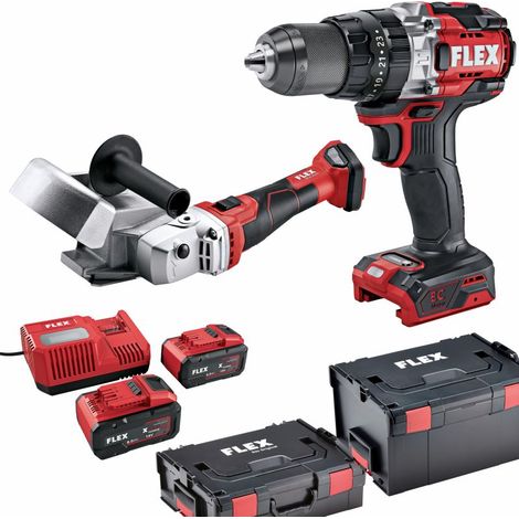 Flex Akku-Rinnenträger-Einlassfräse RFE 40 18.0-EC + PD 2G 18-EC HD +2 Akkus 8,0