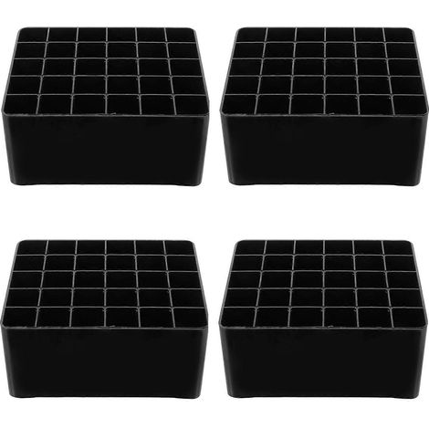 Lot de 4 porte-stylos en plastique, boîte à stylos pratique pour bureau-10.2X8.5X4.5CM-Black (1/3)