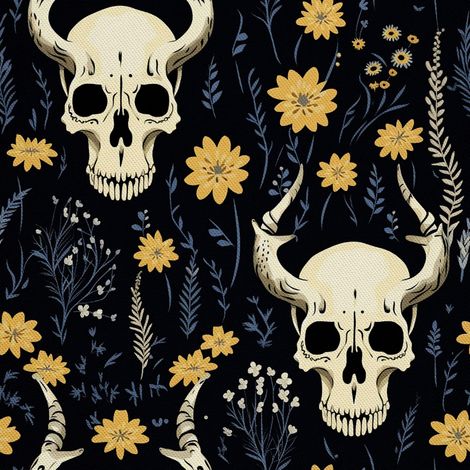 Tela decorativa para exteriores Oxford - Motivo de calavera I DX4550 (1/5)