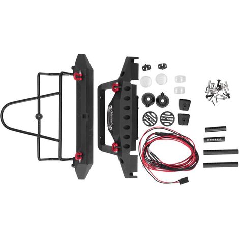 Ensemble de pare-chocs avant et arrière 1/10 pour SCX10 III, AXI03007, TRX4, SCX10 90046 et Wrangler