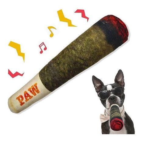 HONORNIC – Quietschendes Plüsch-Kauspielzeug mit großer, beweglicher, pfotenförmiger Hundefigur (1/5)