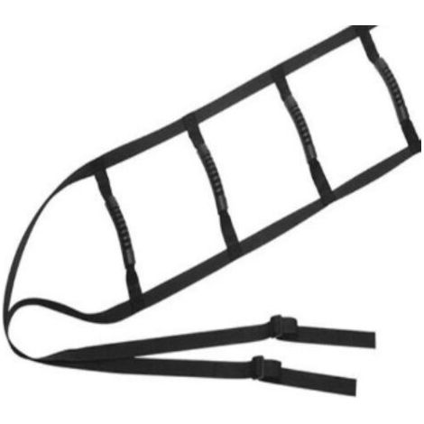 QORVA-Échelle de lit Réglable, Corde D'aide à L'échelle de Lit en Nylon 4 Poignées Antidérapantes pour Personnes Âgées Blessées Enceintes Handicap, 200 × 22 cm