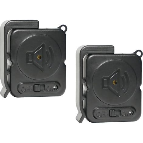 Allarme maniglia porta (confezione da 2), sensore di vibrazione da 120 dB, rileva l'apertura di porte e finestre, allarme antifurto per la sicurezza domestica (nero)