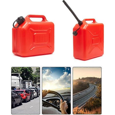 Lot de 5 bidons antistatiques de 10 litres pour réservoirs de carburant de moto - 5 litres (1/4)
