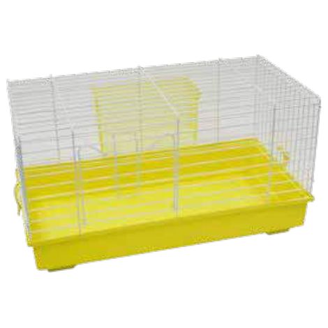 Gabbia roditori 2 dimensioni Ropet senza accessori fondo giallo - cm 65x35x31h