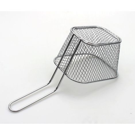 quadratischer, galvanisierter Frittierkorb, Mini-Frittierkorb, Frittiersieb (1/5)