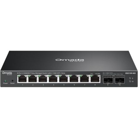 TP-Link ES210X-M2 switch di rete Gestito 2.5G Ethernet (100/1000/2500) Montaggio da desktop/parete Nero