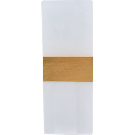Applique murale LED 6W en acrylique, éclairage 360° haute luminosité, protection contre les intempéries, éclairage vers le haut et vers le bas, idéale pour chambre, cantine, 90-265V, couleur or (1/5)
