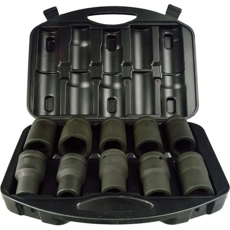 Jeu de douilles à impact 1" pour clé à engrenages 10 pièces/17-41 mm/(3) (1/4)
