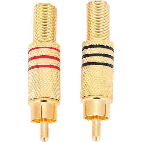 Kit de remplacement de 20 connecteurs RCA (zinc) pour équipements audio domestiques (1/5)