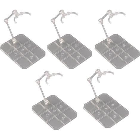 Lot de 5 supports pour figurines articulées, modèles de poupées, supports multifonctionnels et réglables, transparents (1/5)