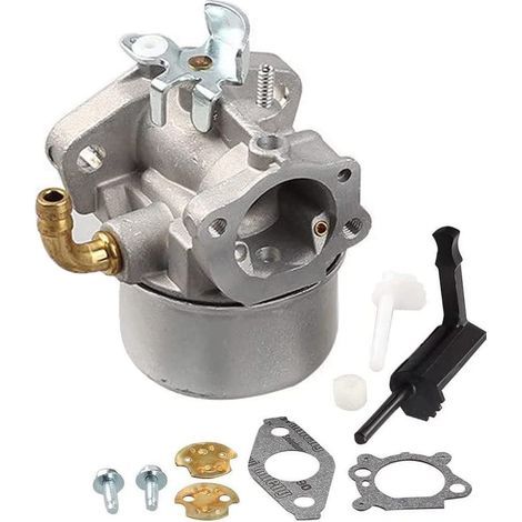 Carburador con números de pieza 798653, 491588S, 491588, 698860 y 791077, compatible con motores Briggs & Stratton. Accesorio de repuesto para cortacéspedes. (1/5)